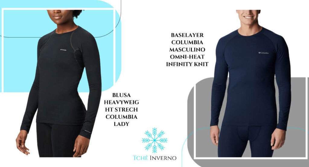 Blusa e Base Layer Columbia Masculino e Feminino