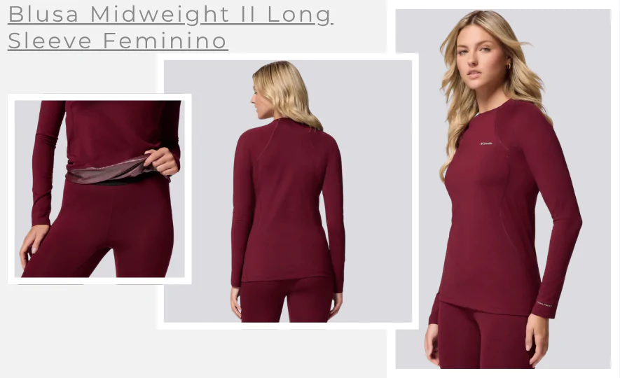 Roupa para neve: Blusa Midweight II Long Sleeve Feminino