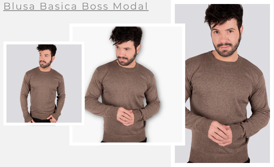 Suéter masculino: Blusa Básica Boss Modal