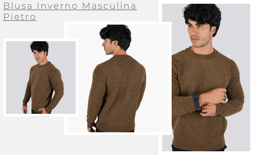 Suéter masculino: Blusa Inverno Masculina Pietro