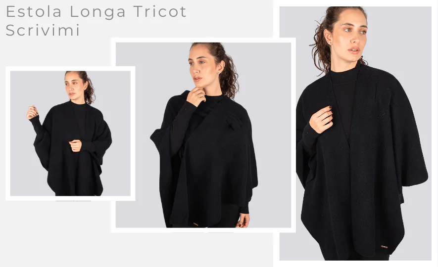 Estola Longa Tricot Scrivimi
