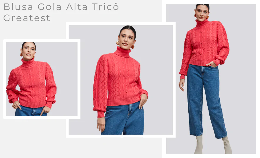 Roupas Estilosas para o Inverno: Blusa de Tricô Gola Alta Greatest