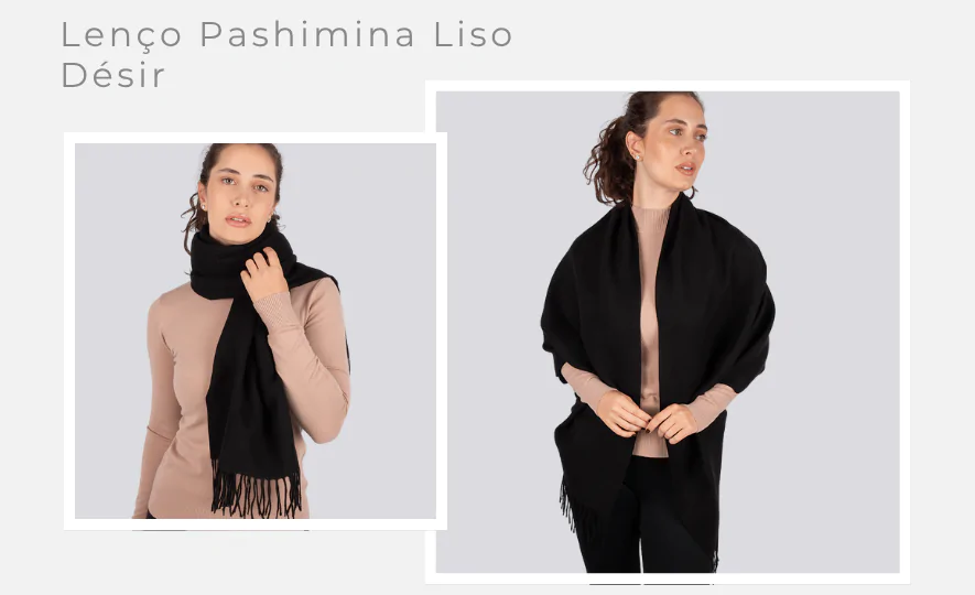 Xale - Lenço Pashimina Liso